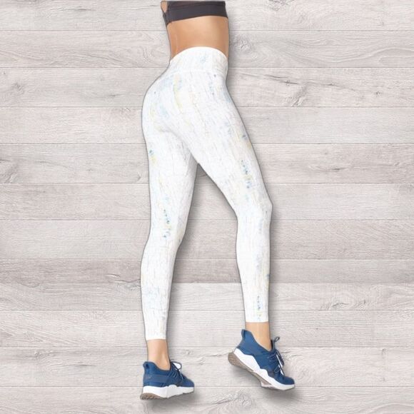 Fabletics Powerhold Full Length Compression Leggings Reflective Crackle‎ Print S - Picture 1 of 16